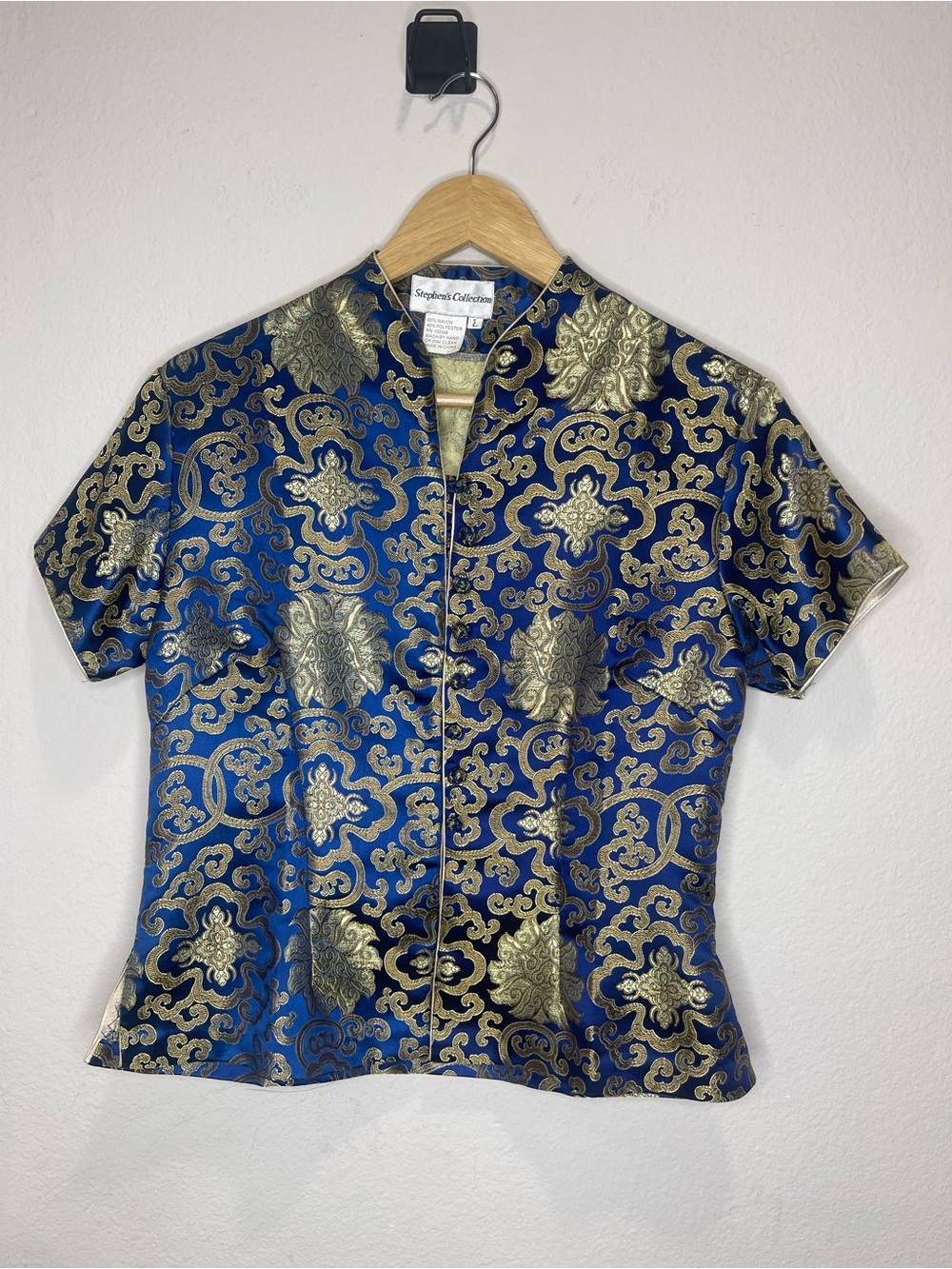 Stephen’s Collection Vintage Mandarin Brocade Top